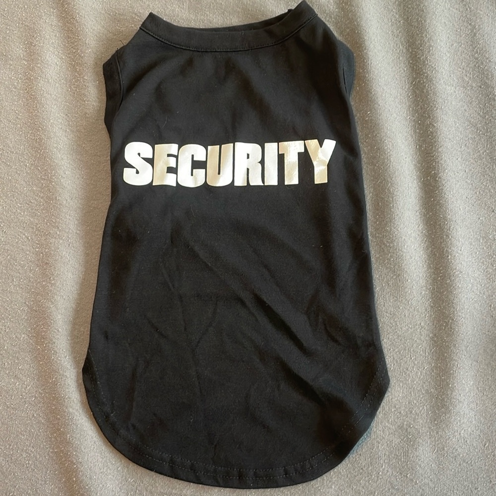 Small dog breed, size Large Security Tee Shirt Costume
